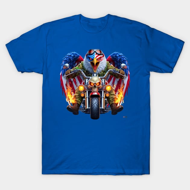 Patriotic Eagle Rider T-Shirt by Darn Doggie Club by focusln